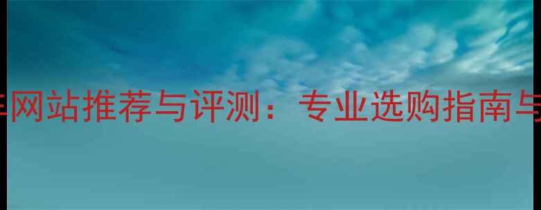 中国十大自行车网站推荐与评测专业选购指南与用户真实口碑