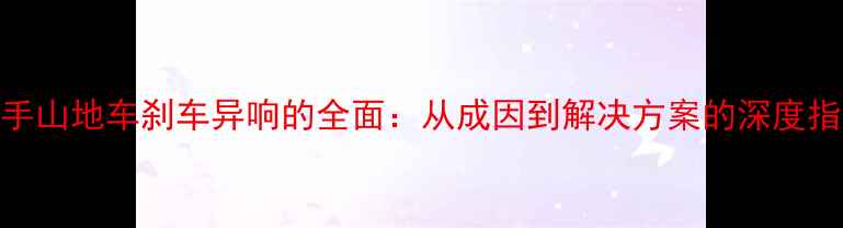 二手山地车刹车异响的全面从成因到解决方案的深度指南