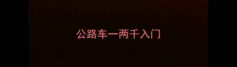 公路车一两千入门