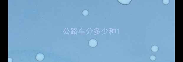 公路车分多少种