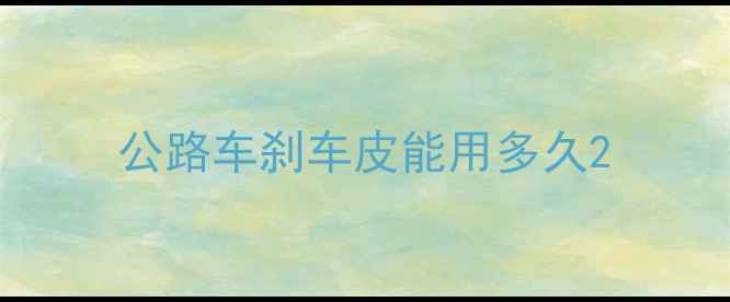 公路车刹车皮能用多久