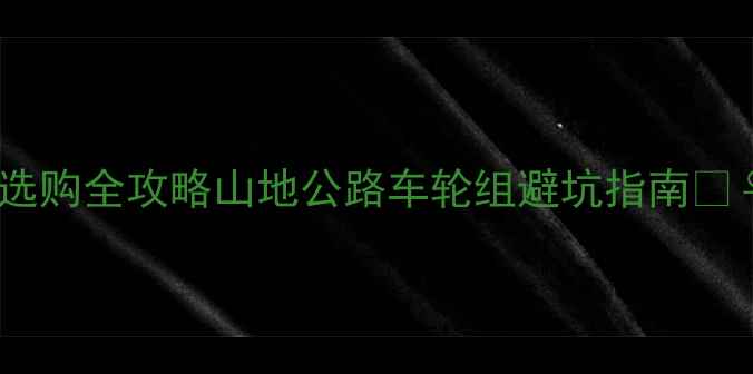 刚性轮组选购全攻略山地公路车轮组避坑指南