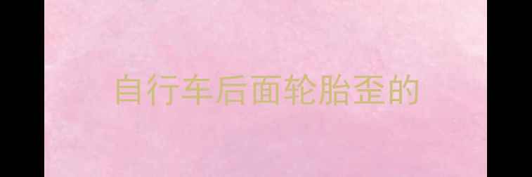 自行车后面轮胎歪的