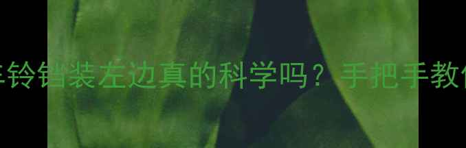 左边安装优势避坑指南自行车铃铛装左边真的科学吗手把手教你装出安全又拉风的骑行配置
